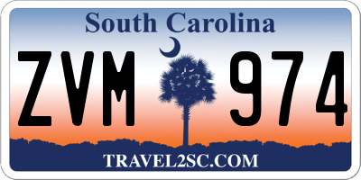 SC license plate ZVM974