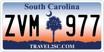 SC license plate ZVM977