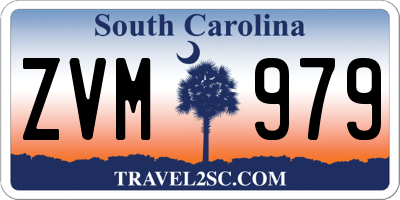 SC license plate ZVM979
