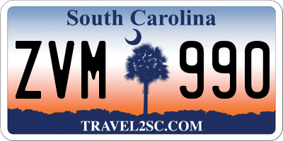 SC license plate ZVM990