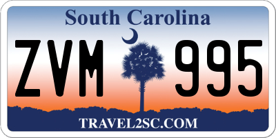 SC license plate ZVM995