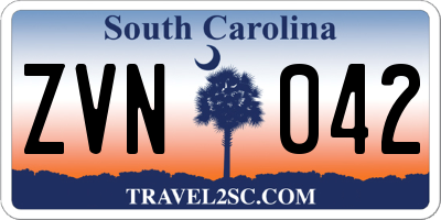 SC license plate ZVN042