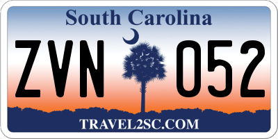 SC license plate ZVN052