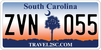 SC license plate ZVN055