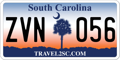 SC license plate ZVN056