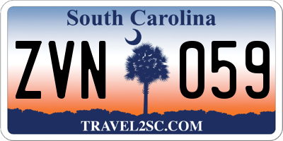 SC license plate ZVN059