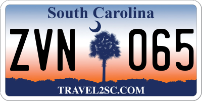SC license plate ZVN065