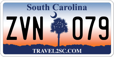 SC license plate ZVN079