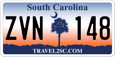 SC license plate ZVN148