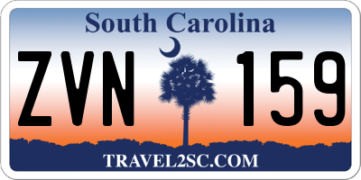 SC license plate ZVN159