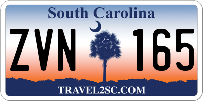 SC license plate ZVN165
