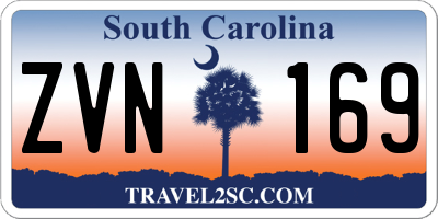 SC license plate ZVN169