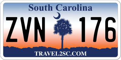 SC license plate ZVN176