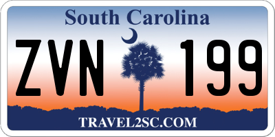 SC license plate ZVN199