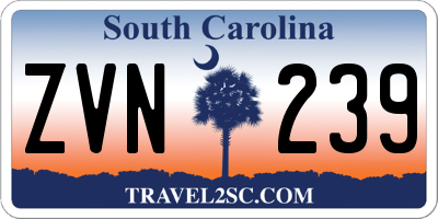 SC license plate ZVN239