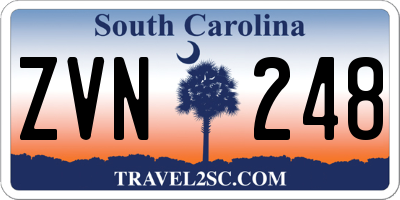 SC license plate ZVN248