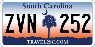 SC license plate ZVN252