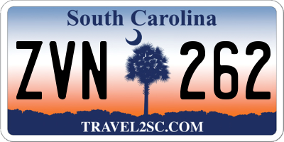 SC license plate ZVN262