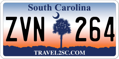 SC license plate ZVN264