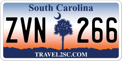 SC license plate ZVN266