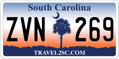 SC license plate ZVN269