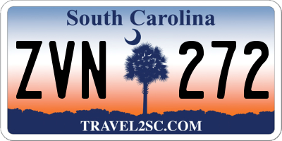 SC license plate ZVN272