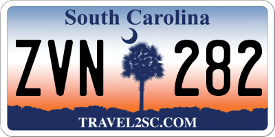 SC license plate ZVN282