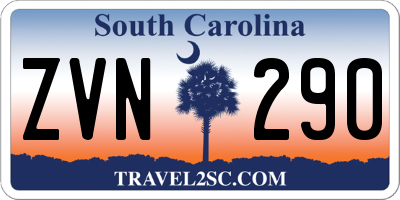 SC license plate ZVN290
