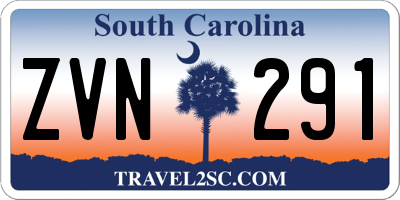 SC license plate ZVN291