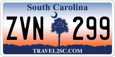 SC license plate ZVN299