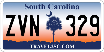 SC license plate ZVN329