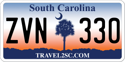 SC license plate ZVN330