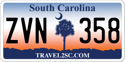 SC license plate ZVN358