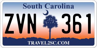 SC license plate ZVN361