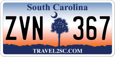 SC license plate ZVN367