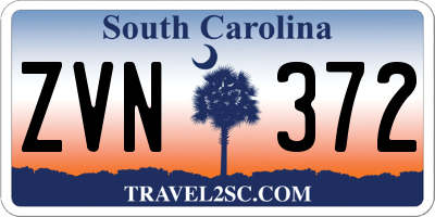 SC license plate ZVN372