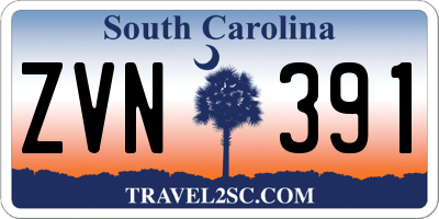 SC license plate ZVN391