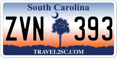 SC license plate ZVN393