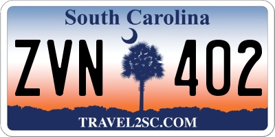 SC license plate ZVN402
