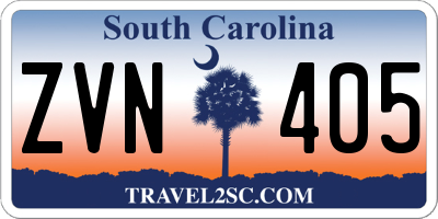 SC license plate ZVN405