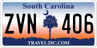 SC license plate ZVN406