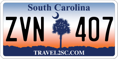 SC license plate ZVN407