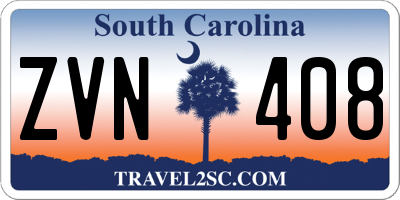 SC license plate ZVN408