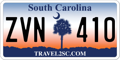SC license plate ZVN410