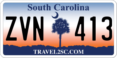 SC license plate ZVN413