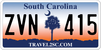 SC license plate ZVN415