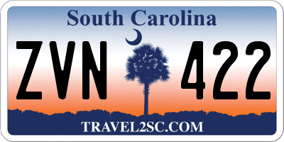SC license plate ZVN422