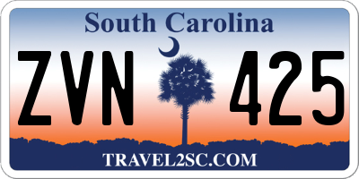 SC license plate ZVN425