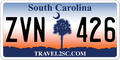 SC license plate ZVN426