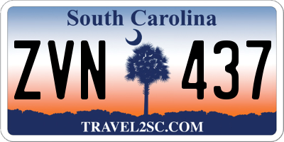 SC license plate ZVN437